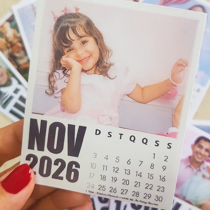 Calendário 2026 Personalizado com fotos